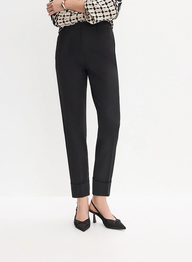 Pantalon droit longueur cheville