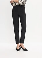 Cuffed Straight-Leg Ankle Pants