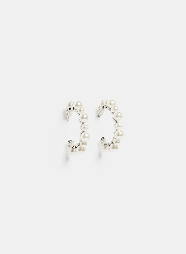 Pearl Hoop Earrings