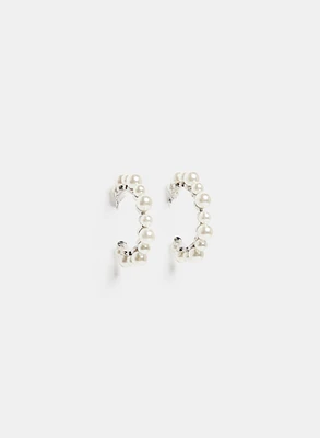 Pearl Hoop Earrings