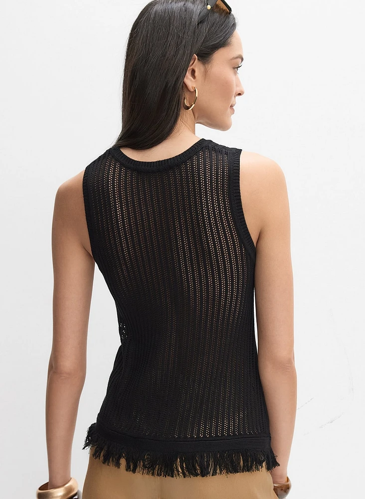 Mixed Knit Tank Top