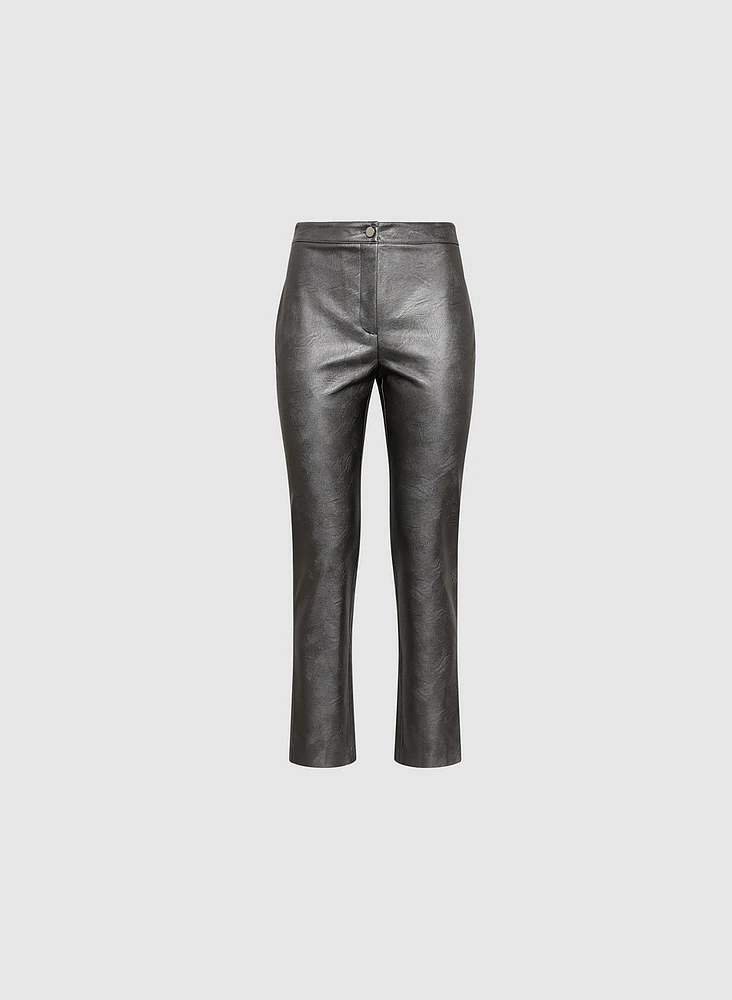 Pantalon métallique à jambe droite