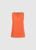 Blouse sans manches en crêpe