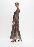 Crepe Jumpsuit & Leopard Jacket