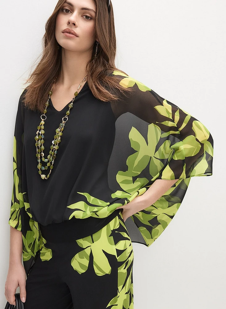 Joseph Ribkoff - Floral Chiffon Blouse