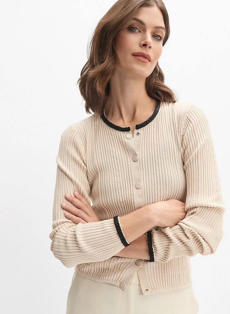 Rib Knit Cardigan