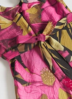 Robe florale à volants