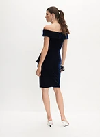 Off-the-Shoulder Velvet Dress