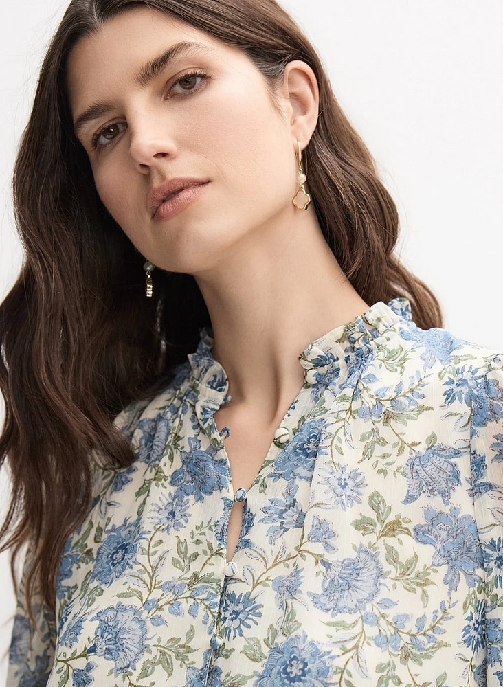 Blouse à motif floral