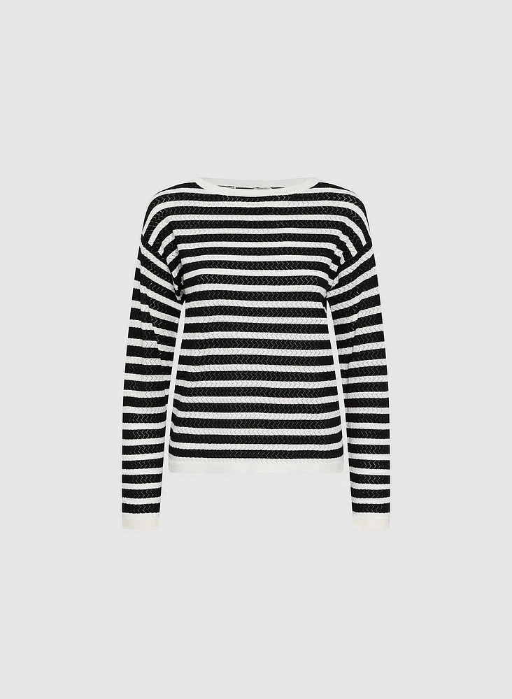 Stripe Knit Pullover