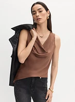 Joseph Ribkoff - Cowl Neck Satin Blouse