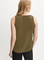 Blouse sans manches en crêpe