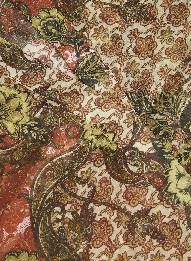 Blouse en chiffon à motif paisley