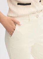 Pantalon droit à ourlet replié