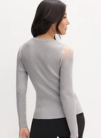 Rhinestone Detail Knit Sweater