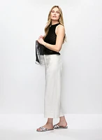 Linen Blend Wide Leg Pants