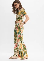 Tropical Wide-Leg Pants