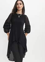 Blouse-tunique à manches volantées