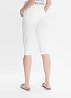Denim Slim-Leg Capris