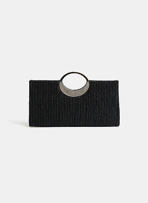 Textured Satin Clutch