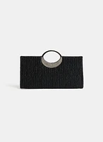 Textured Satin Clutch