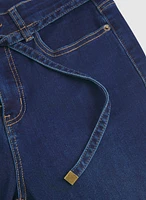 Drawstring Flare Leg Jeans