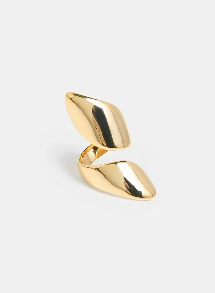 Elongated Swirl Ring