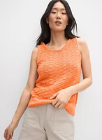 Textured Sleeveless Sweater