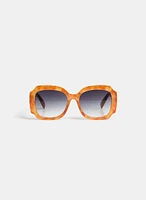 Lunettes de soleil marbrées surdimensionnées