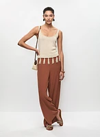 Camisole avec franges et pantalon jambe large