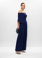 Adrianna Papell - Organza Sleeve Jumpsuit