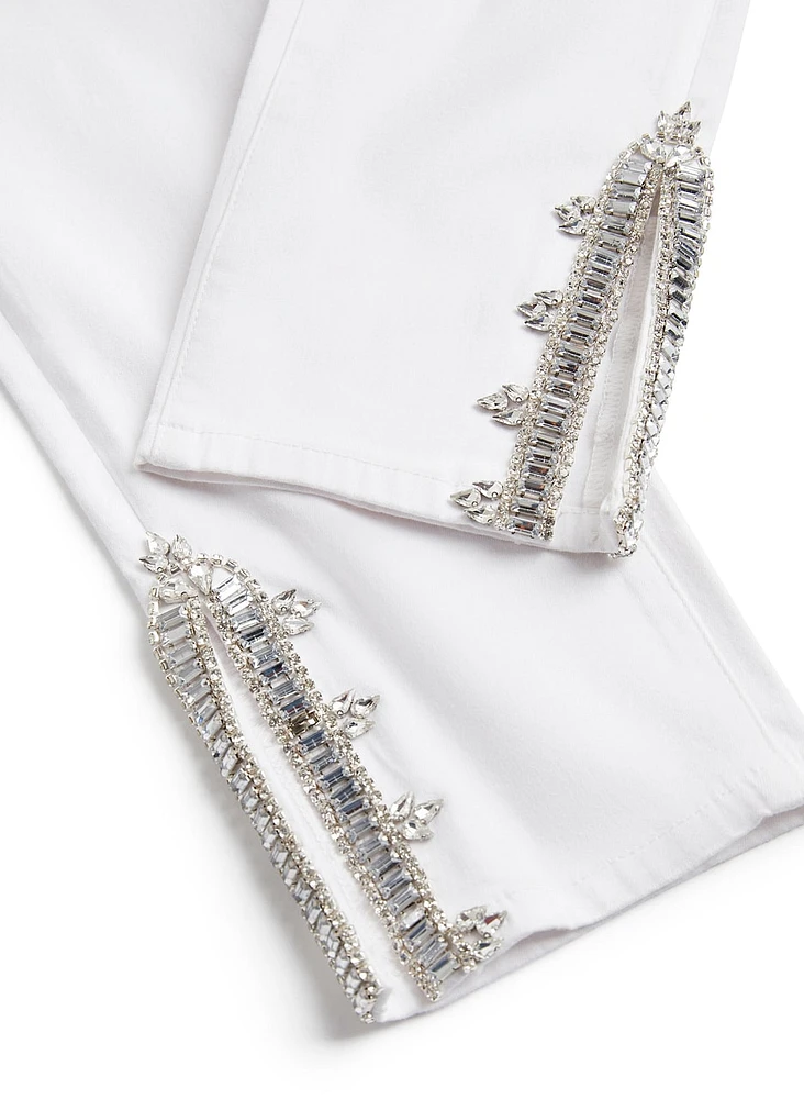 Embellished Ankle Jeans