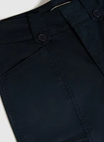 Stretch-Cotton Cargo Capris