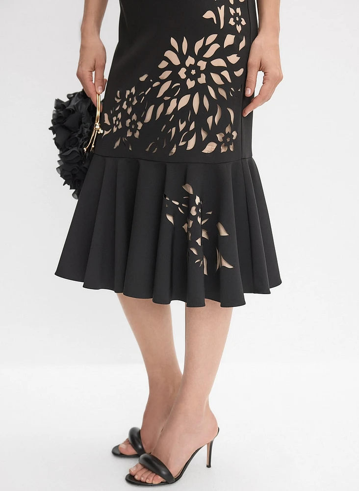 Robe cocktail à imprimé floral