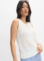Pull texturé sans manches