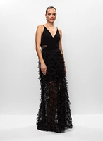 BA Nites - Tiered Mesh Gown