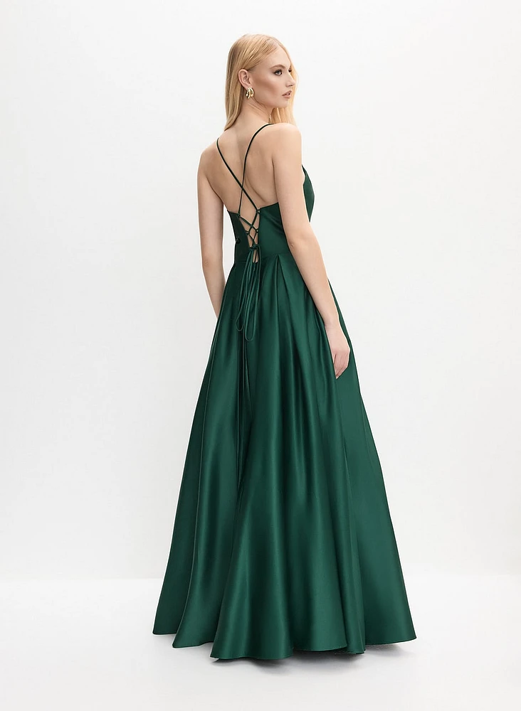 Satin Ballgown Dress