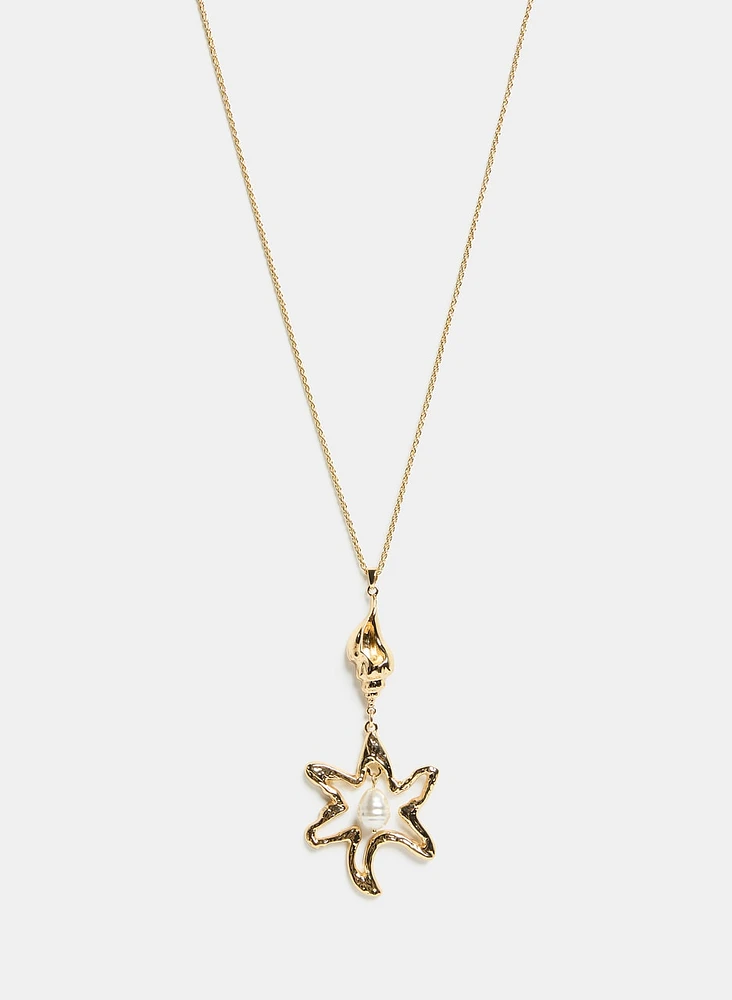 Collier à pendentif étoile de mer