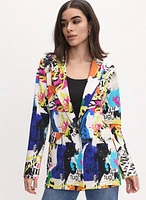 Joseph Ribkoff- Abstract Print Blazer