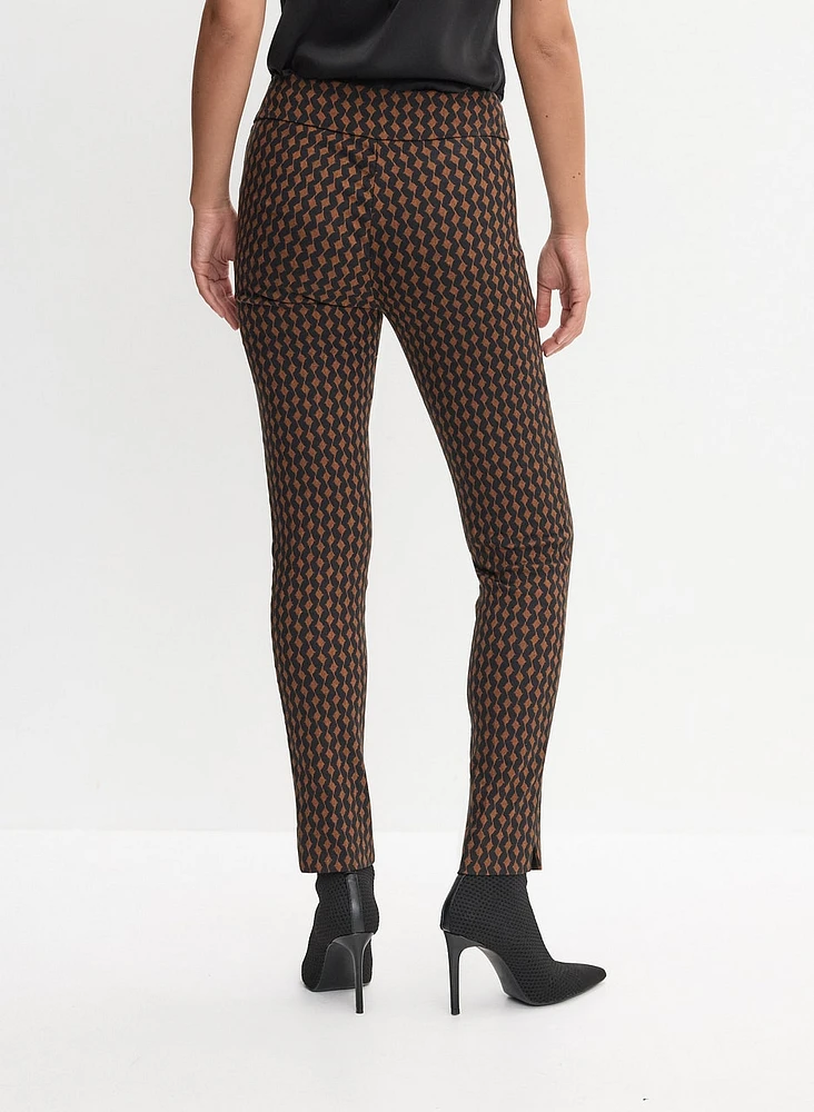 Joseph Ribkoff - Geometric Print Pull-On Pants