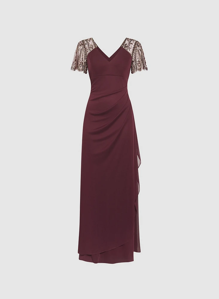 Robe ajustée en chiffon