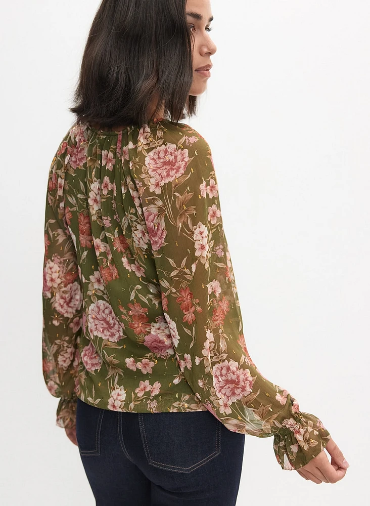 Floral Chiffon Blouse