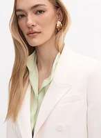 Crepe Peaked Lapel Jacket