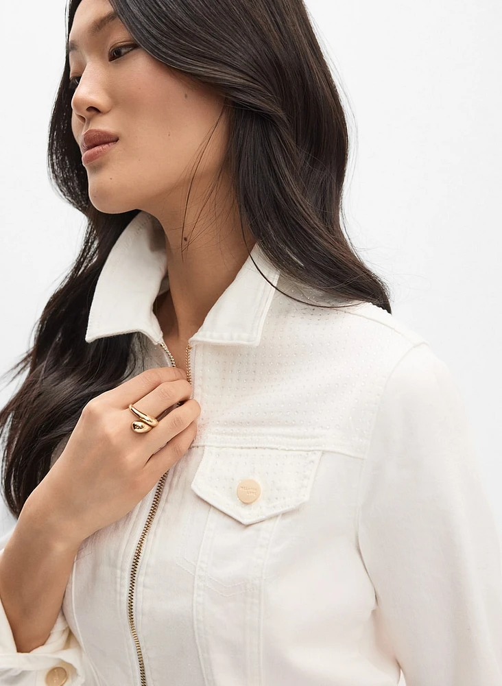 Zip Front Denim Jacket