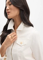 Zip Front Denim Jacket