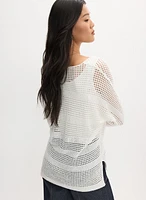 Joseph Ribkoff - Perforated Knit Pullover