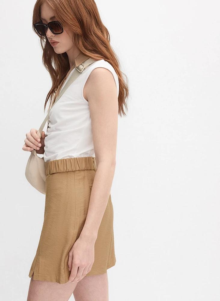Stretch Linen Skort