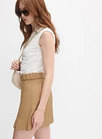 Stretch Linen Skort