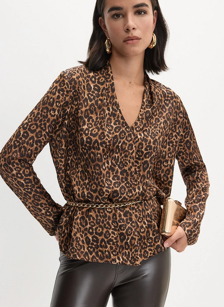 Joseph Ribkoff - Satin Leopard Print Blouse