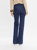 Drawstring Flare Leg Jeans